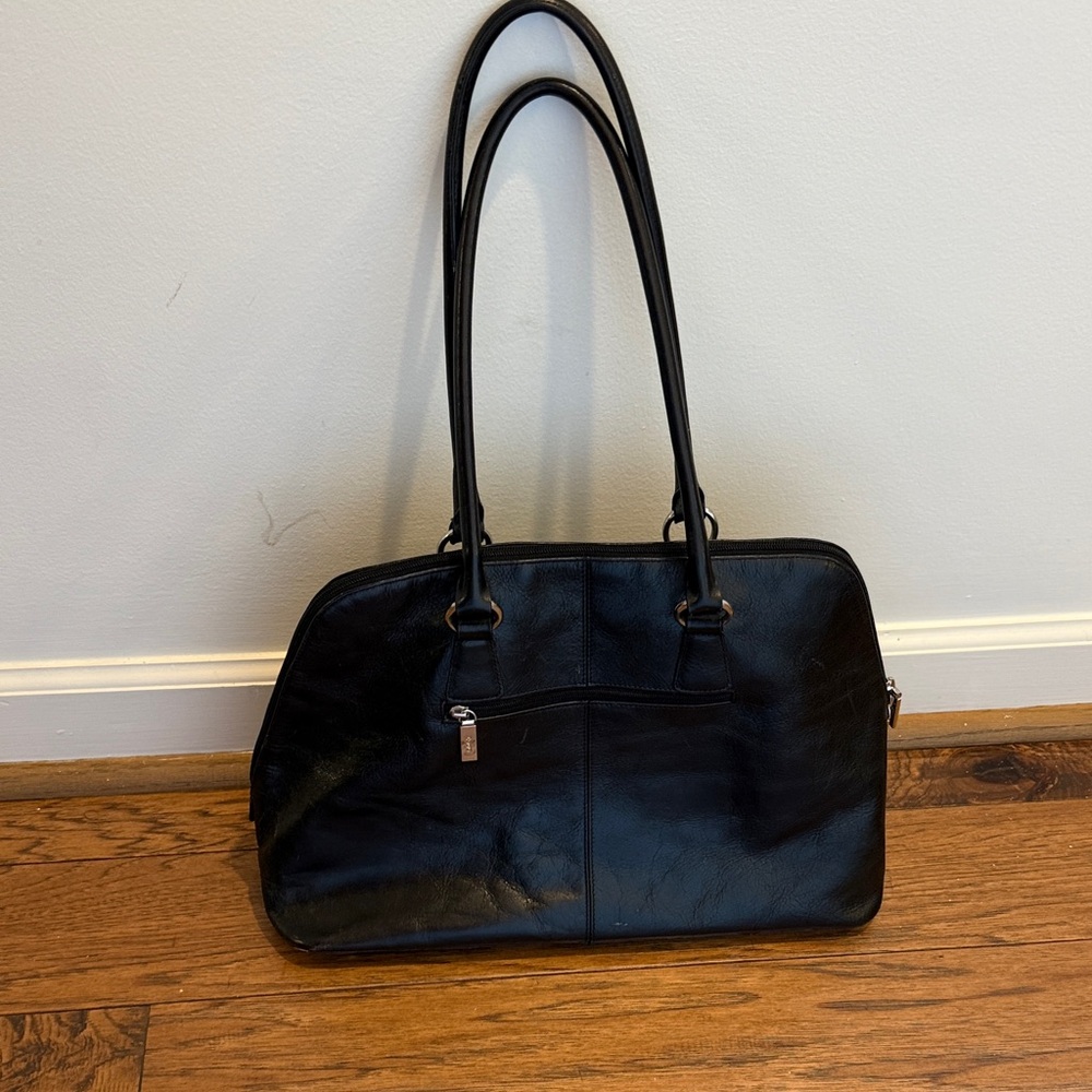 HOBO Black Leather Handbag/Tote